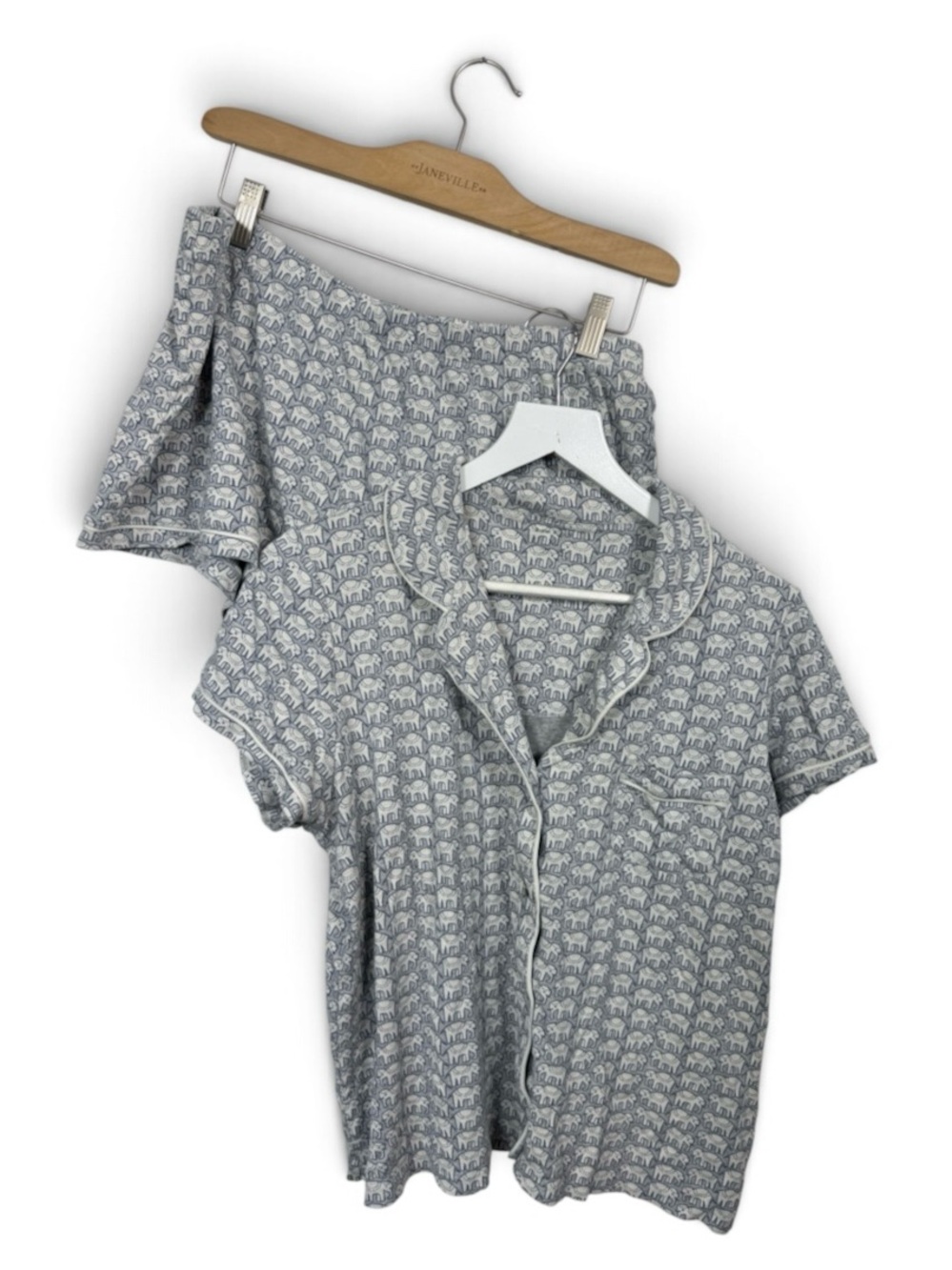 Roller Rabbit Hathi Pajama Set in the Heather Grey W2561 Sz XL